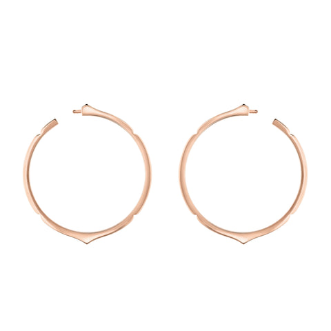 The Aura Hoop Earrings in Rose Gold