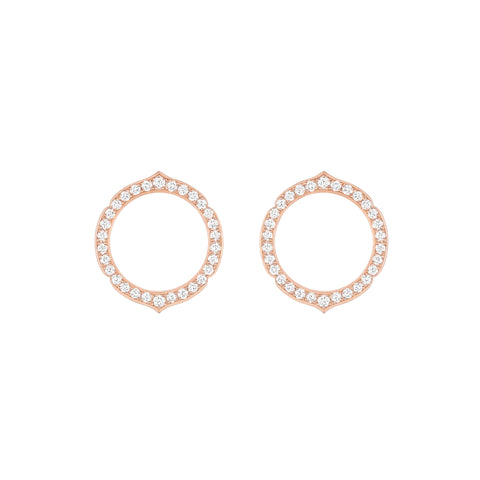 Trending Jewelry - The Aura Rose Gold & Diamond Earrings