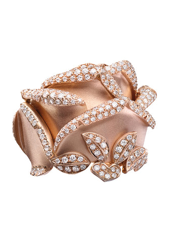 HRH Joaillerie - Bague en or rose et diamants