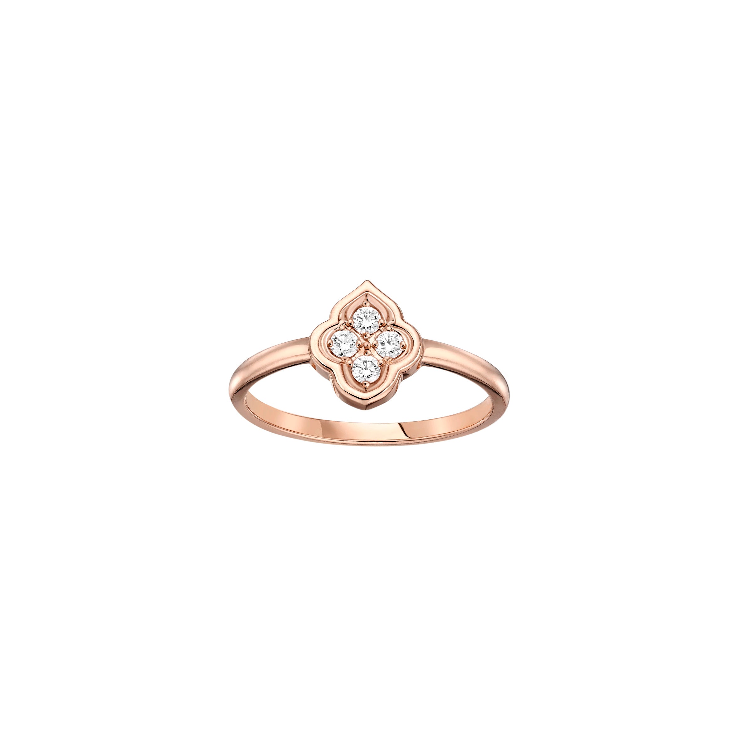 Or rose - La bague Luce à 4 diamants