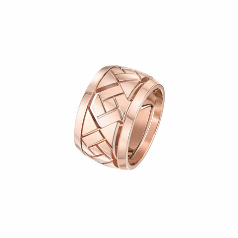 Gioielli di tendenza - L'anello Grafik modello grande in oro rosa