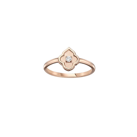 Luce 1-Diamond Rose Gold Ring