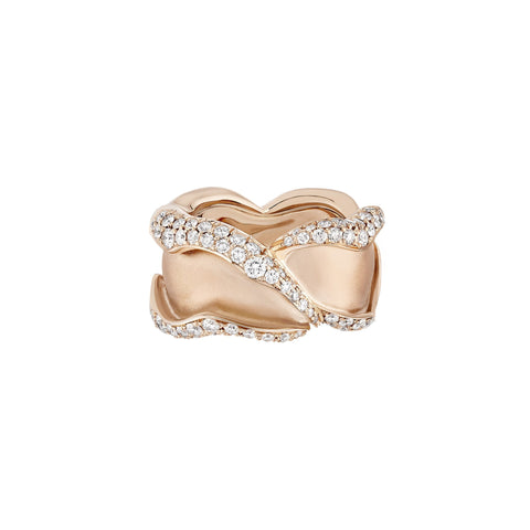 HRH Joaillerie - Rose of hope rose gold and diamonds ring