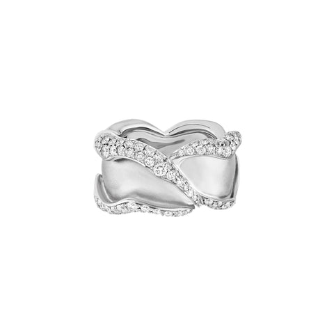 The Rose of Hope White Gold & Diamond Petal Ring