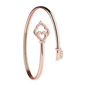 The Key - Bracelet souple en or rose et diamants - porté par Antonela Roccuzzo
