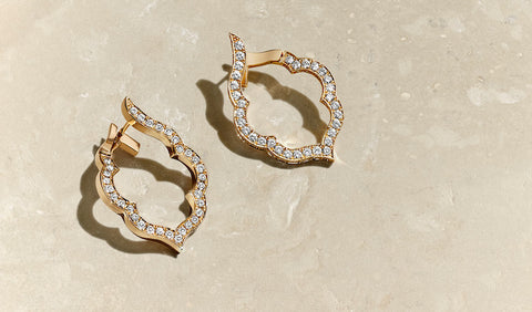 HRH Joaillerie - Rose gold and diamond earrings 
