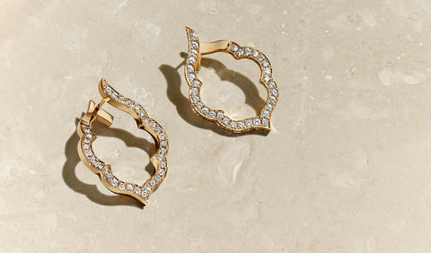 HRH Joaillerie - rose gold and diamond earrings