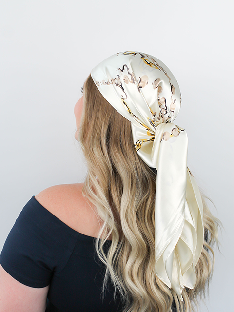 Ivory Chain Hair Scarf