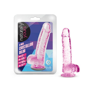Naturally Yours 6" Pink Crystalline Dildo