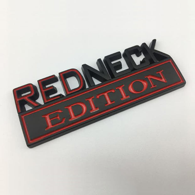 REDNECK Edition Stickers 3D Metal Car Emblems Side Fender Badge Cover