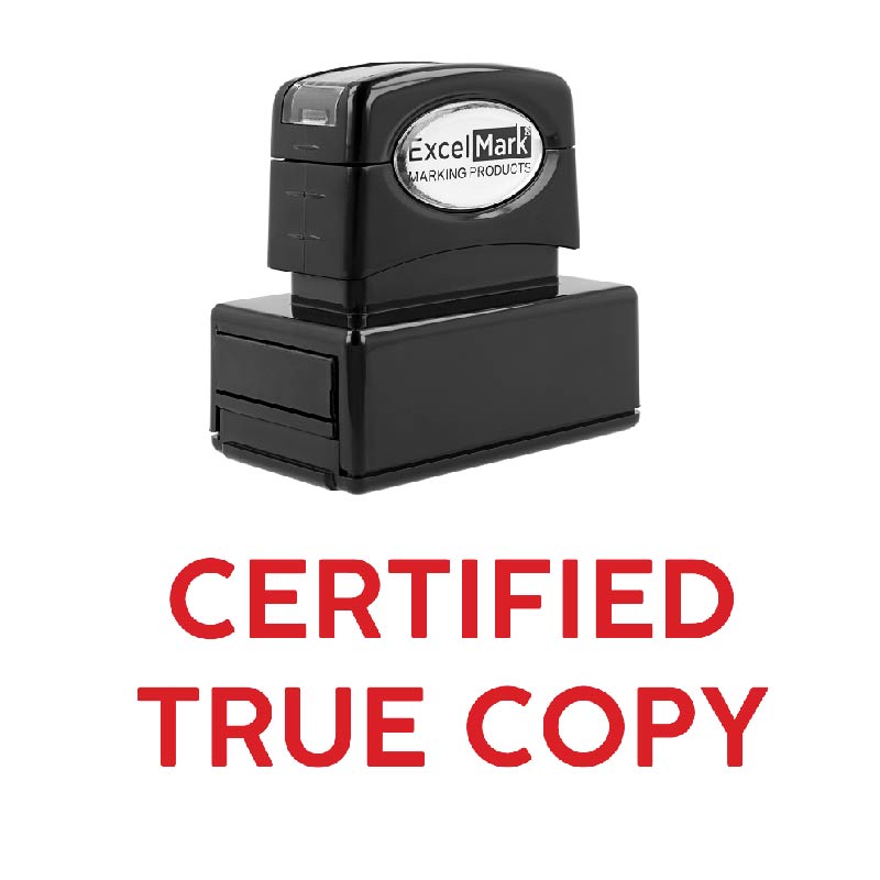 Certified True Copy Stamp Excelmark