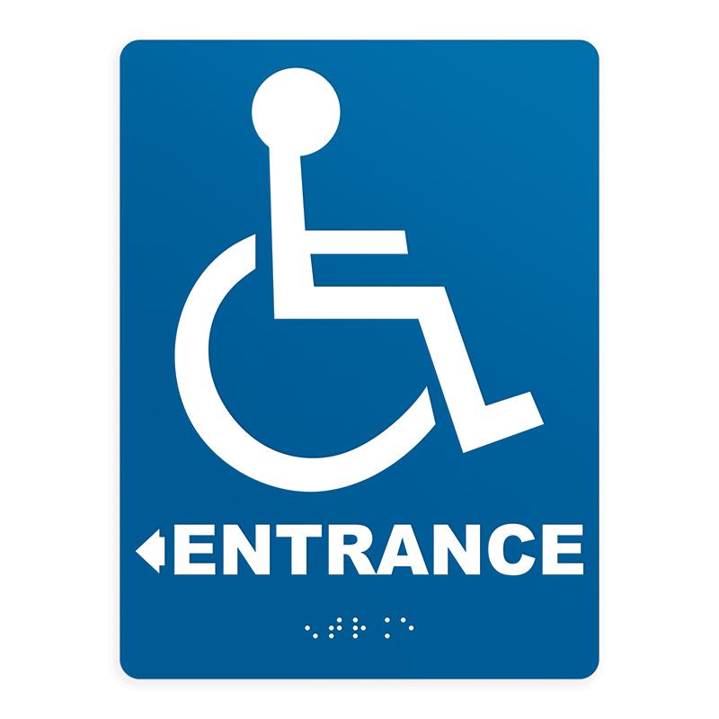 ADA Compliant Entrance Left Arrow Access Sign | ExcelMark