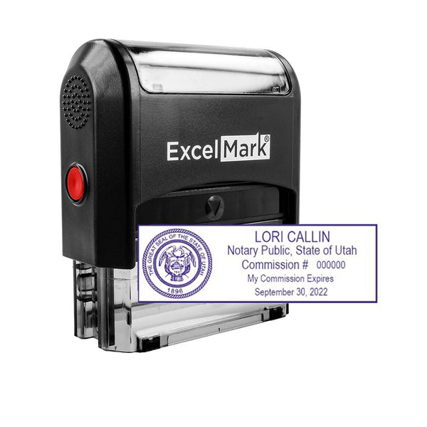 Self Inking Utah Notary Stamp Excelmark 1566