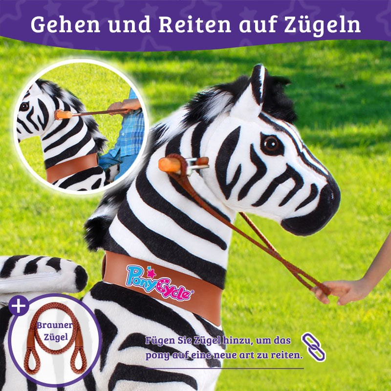 Gehen und reiten Sie auf Zügeln