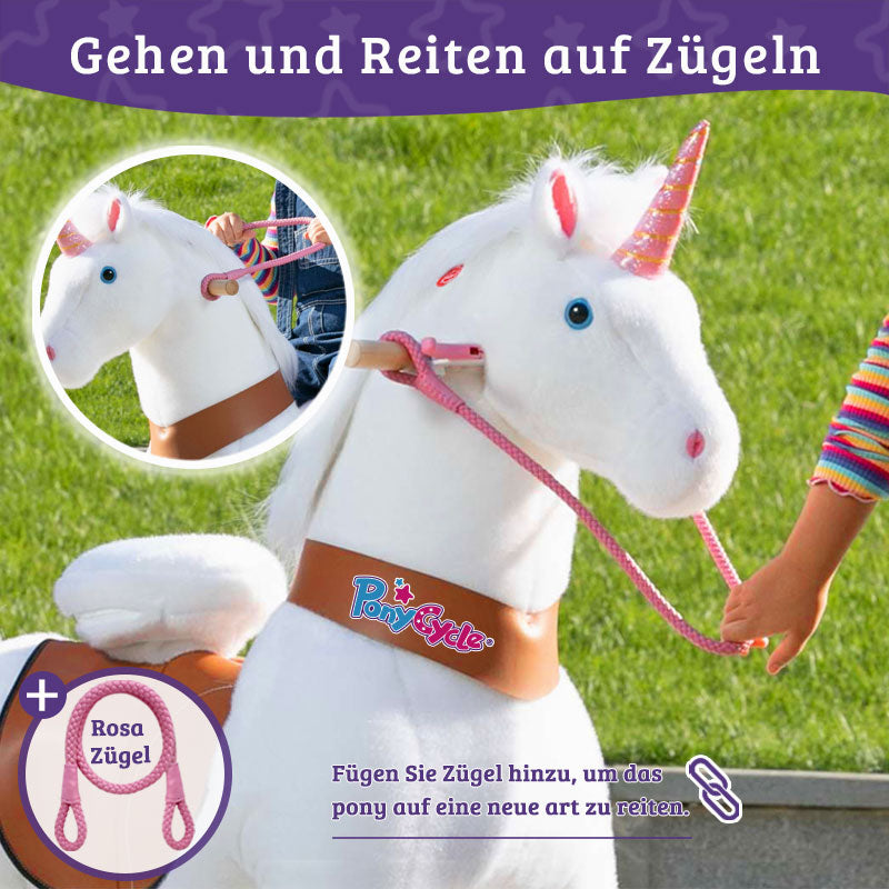 Gehen und reiten Sie auf Zügeln