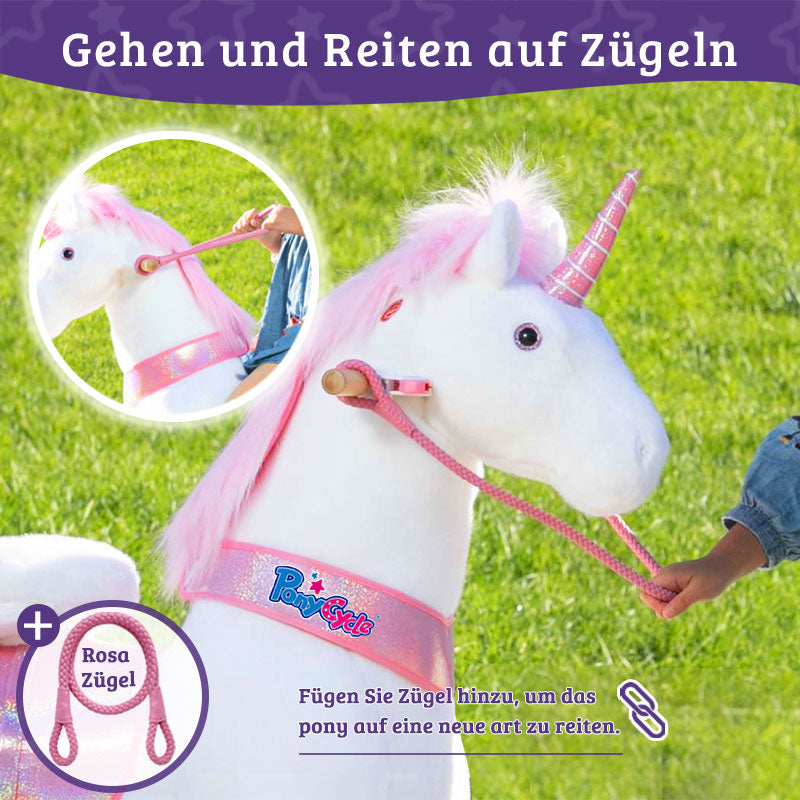 Gehen und reiten Sie auf Zügeln