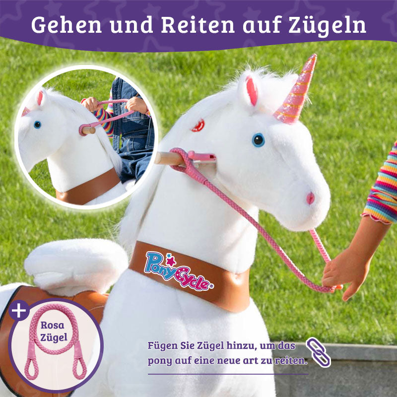 Gehen und reiten Sie auf Zügeln