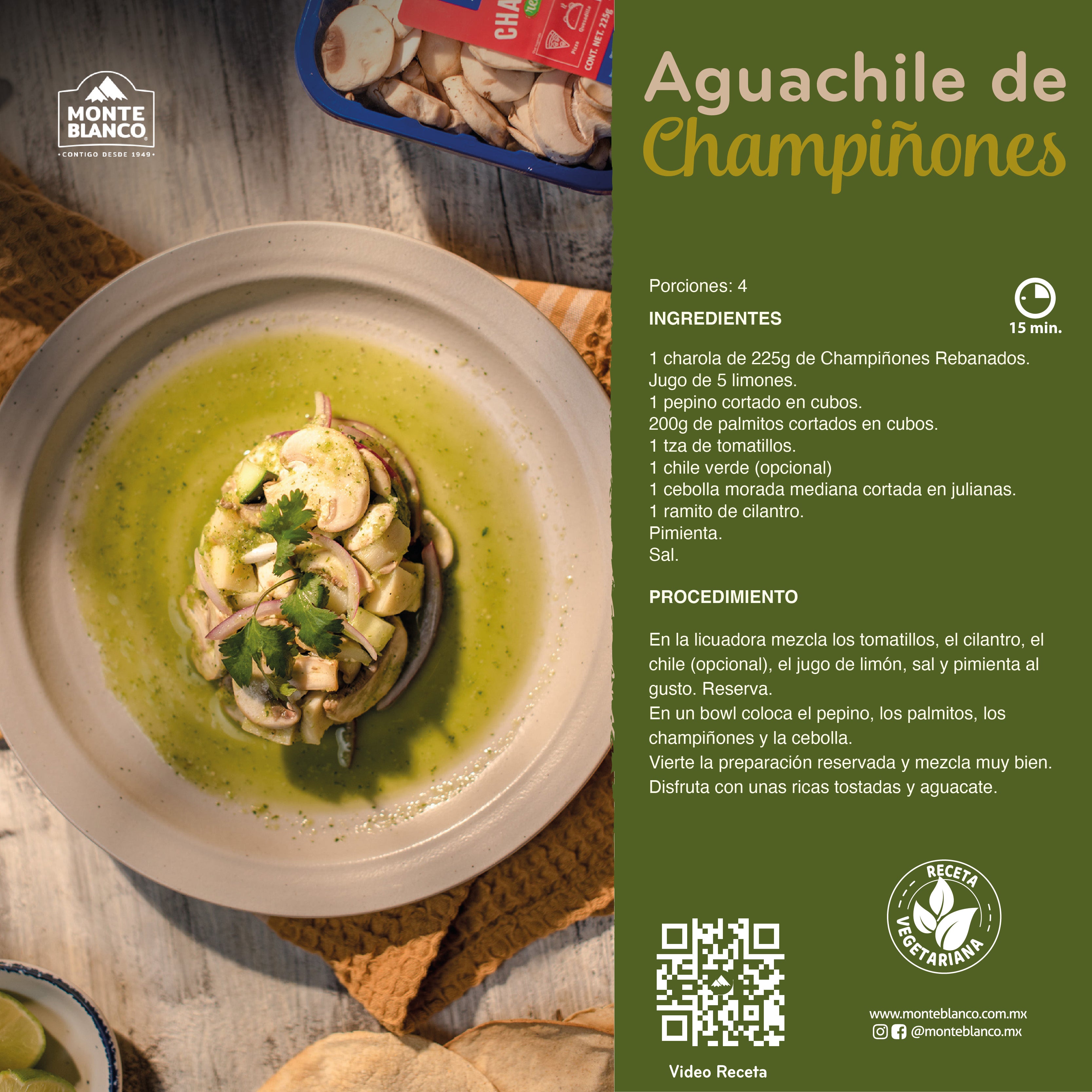 Agua chile de Champiñones – Monte Blanco MX