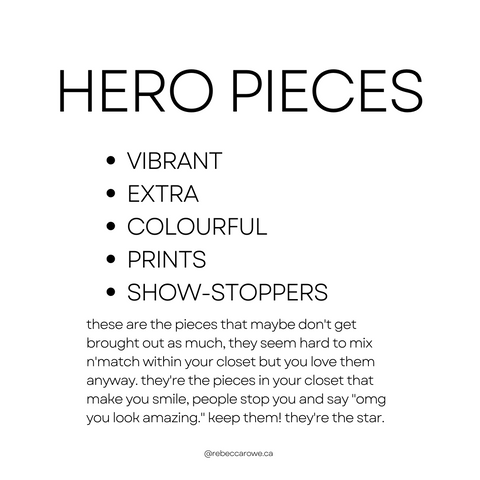 hero pieces in your wardrobe