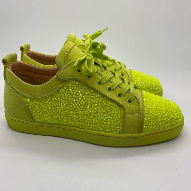 lime green red bottom shoes