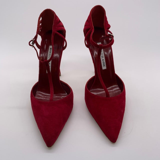 burgundy manolo blahnik