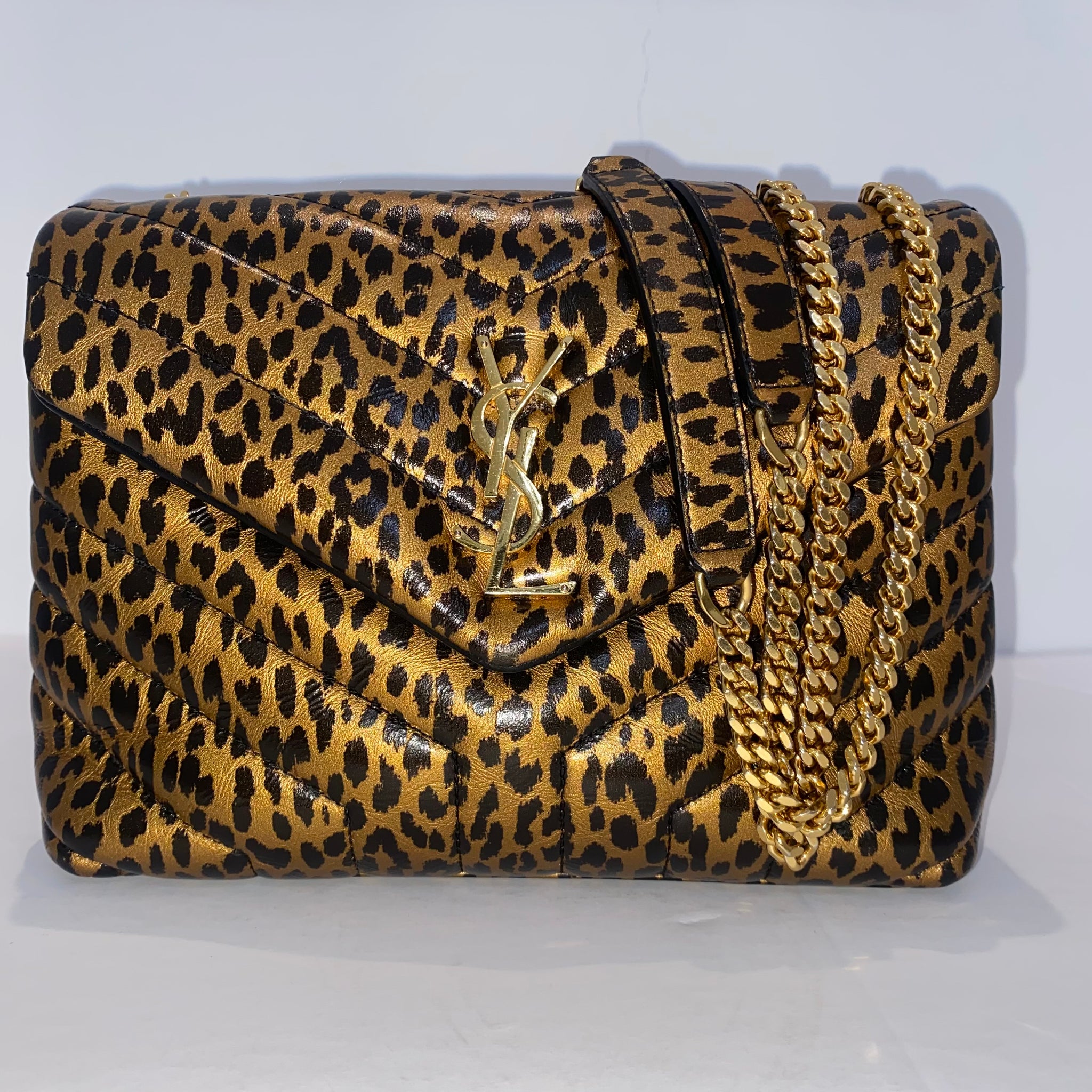 ysl leopard print clutch