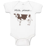 Baby Clothes Milk Please Cow Farm Baby Bodysuits Boy & Girl Cotton