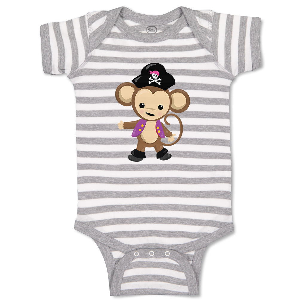 Baby Clothes Monkey Captain Safari Baby Bodysuits Boy & Girl Cotton