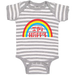 Baby Clothes I'M Happy Baby Bodysuits Boy & Girl Newborn Clothes Cotton