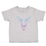 Toddler Clothes Color Abstract Reindeer Head, Face and Horns Toddler Shirt