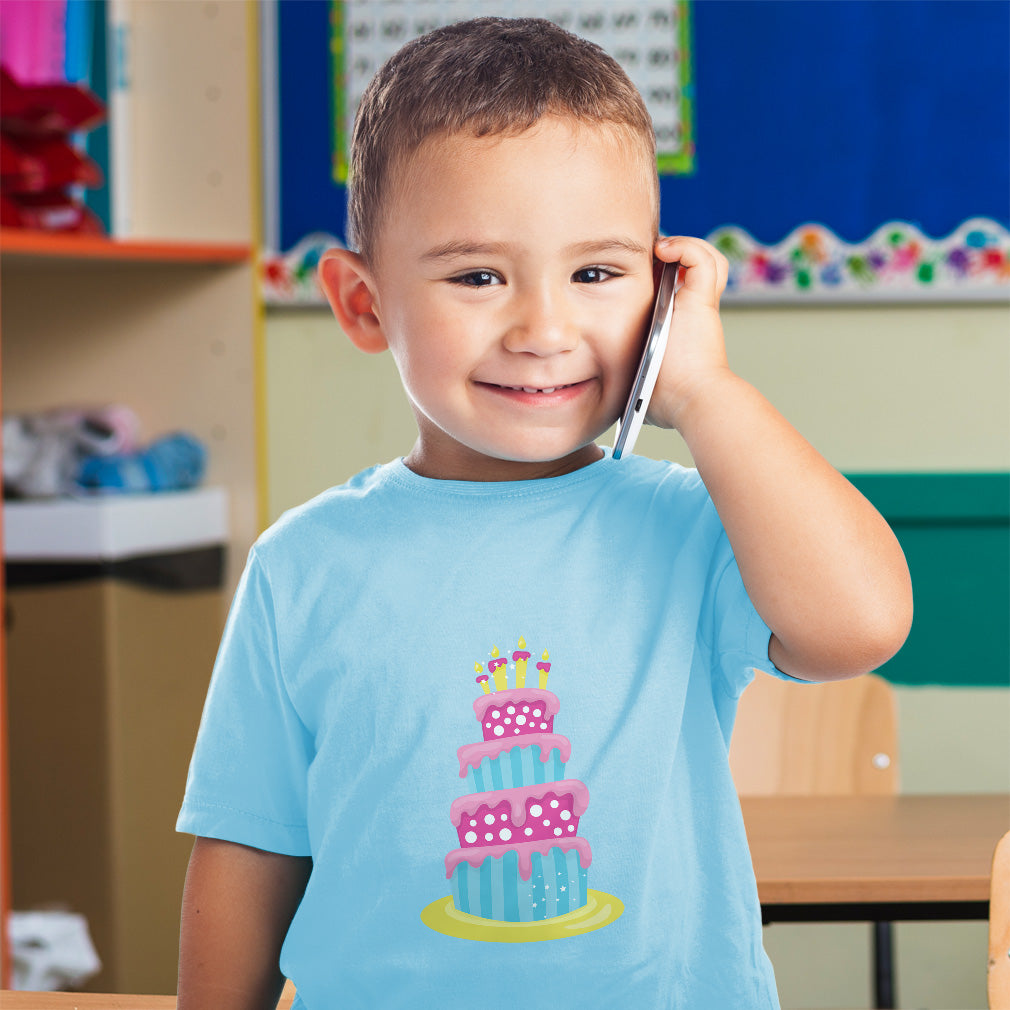 Toddler Clothes Tall Birthday Dinosaur Cake Dino Toddler Shirt Cotton