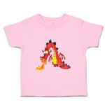 Toddler Clothes Dragon Fire Breast Cartoon Character Toddler Shirt Cotton