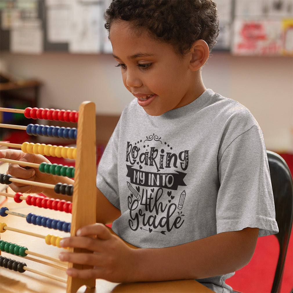 Toddler Clothes Roaring My into 4Th Grade Style A Toddler Shirt Cotton