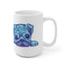 Blue Watercolor Pug Ceramic Mug 15oz - White Mug Printify 15oz 