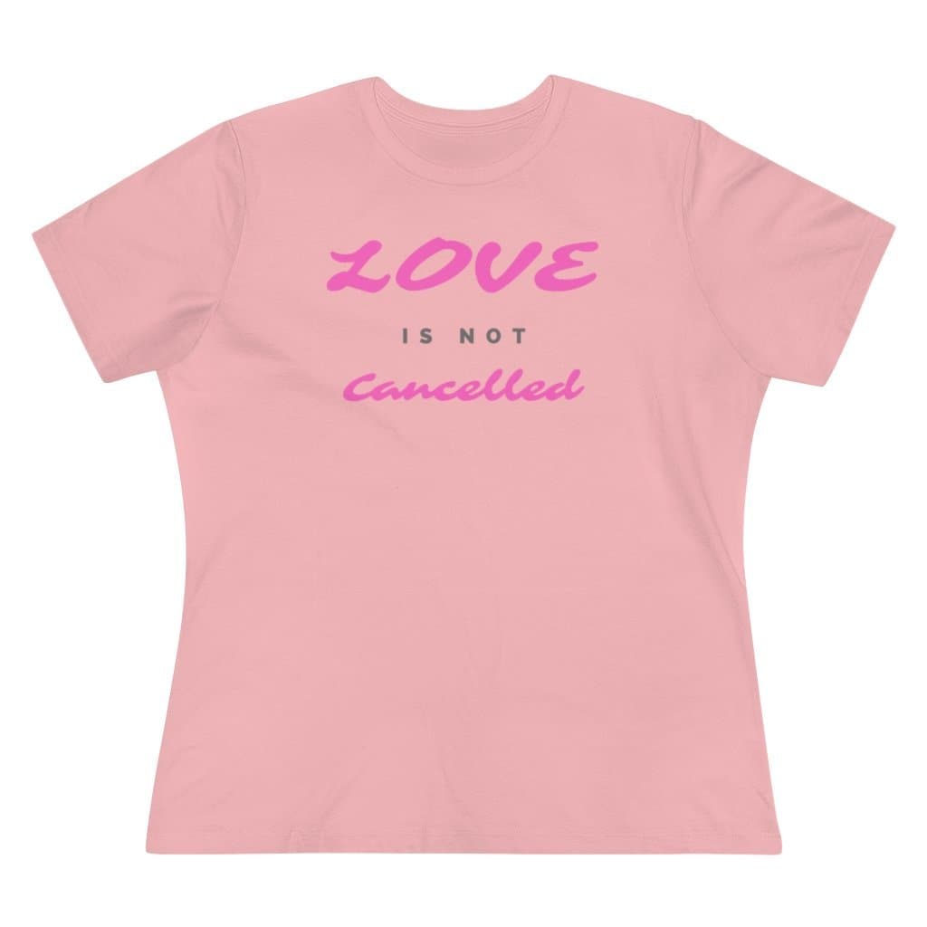 Love is not Cancelled Women's Premium Tee T-Shirt Printify S Pink 
