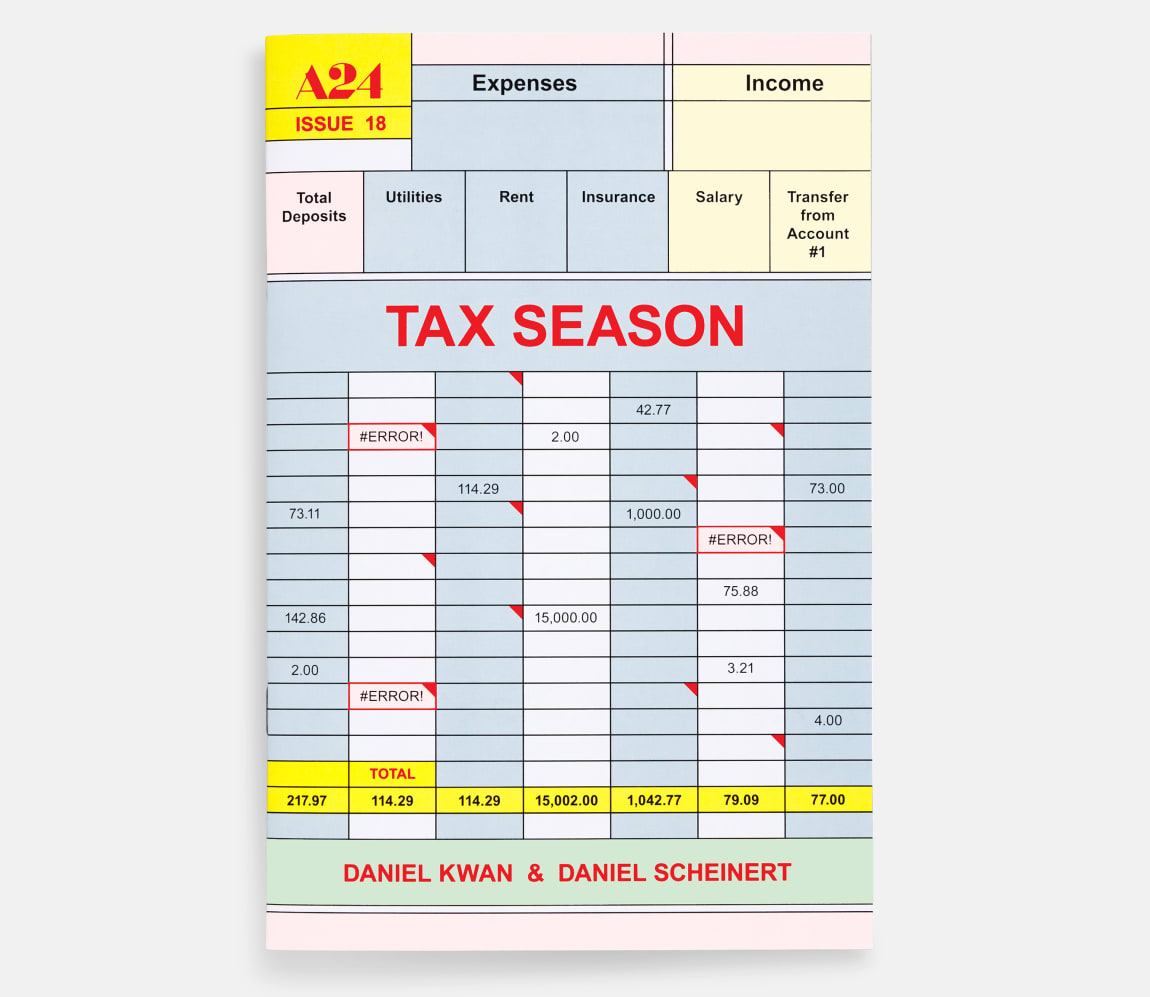 A24 TAX SEASON ZINE BY DANIELS