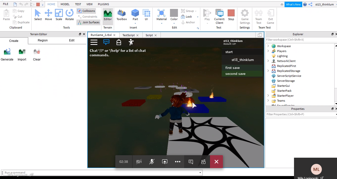 Online Roblox Coding Intro Level 1 Term 3 2021 Online Coding Class Thinklum - roblox creating game intros