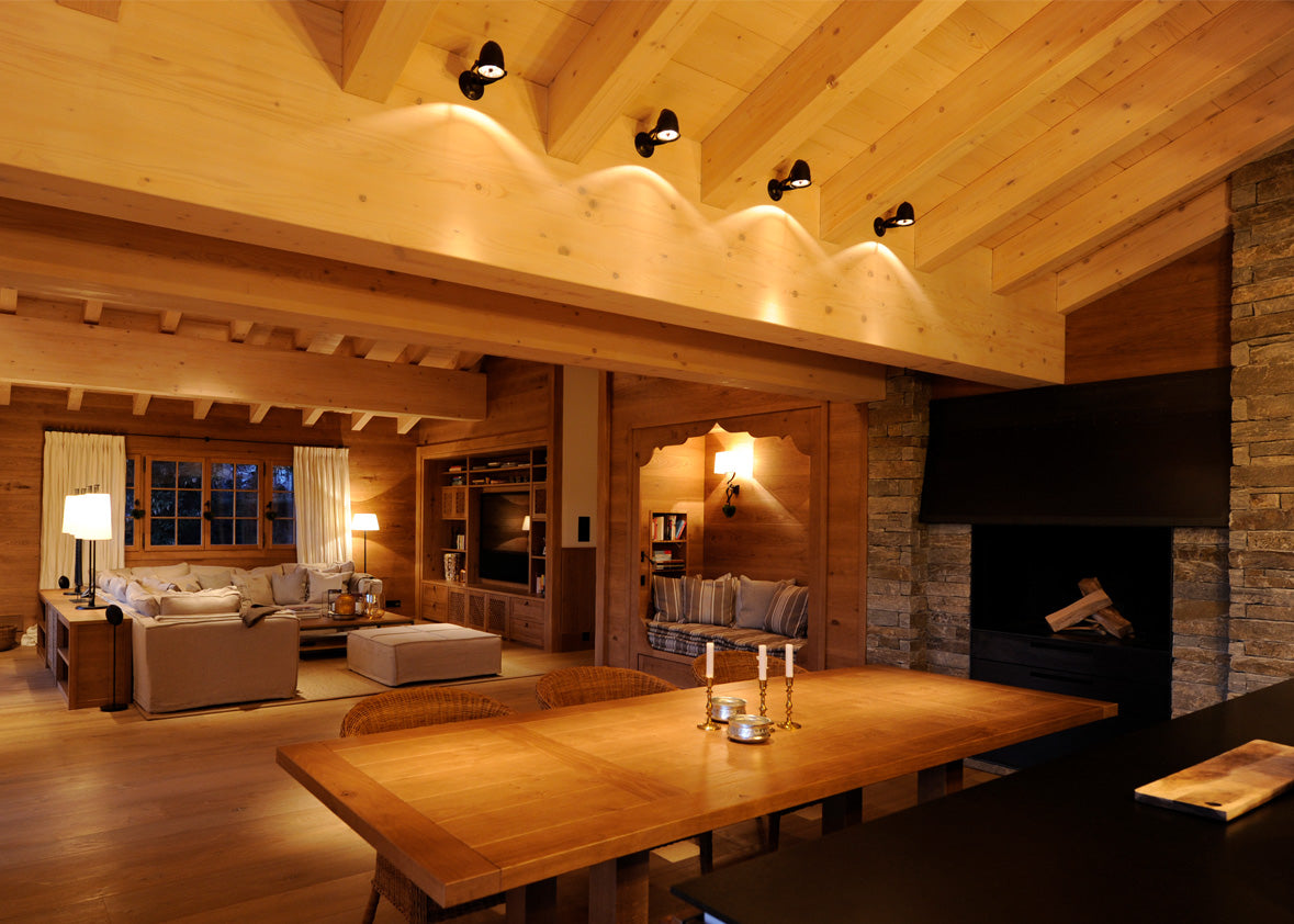 Authentage_Comète_Spot light living room_Chalet Switzerland_Abraxas Interieur