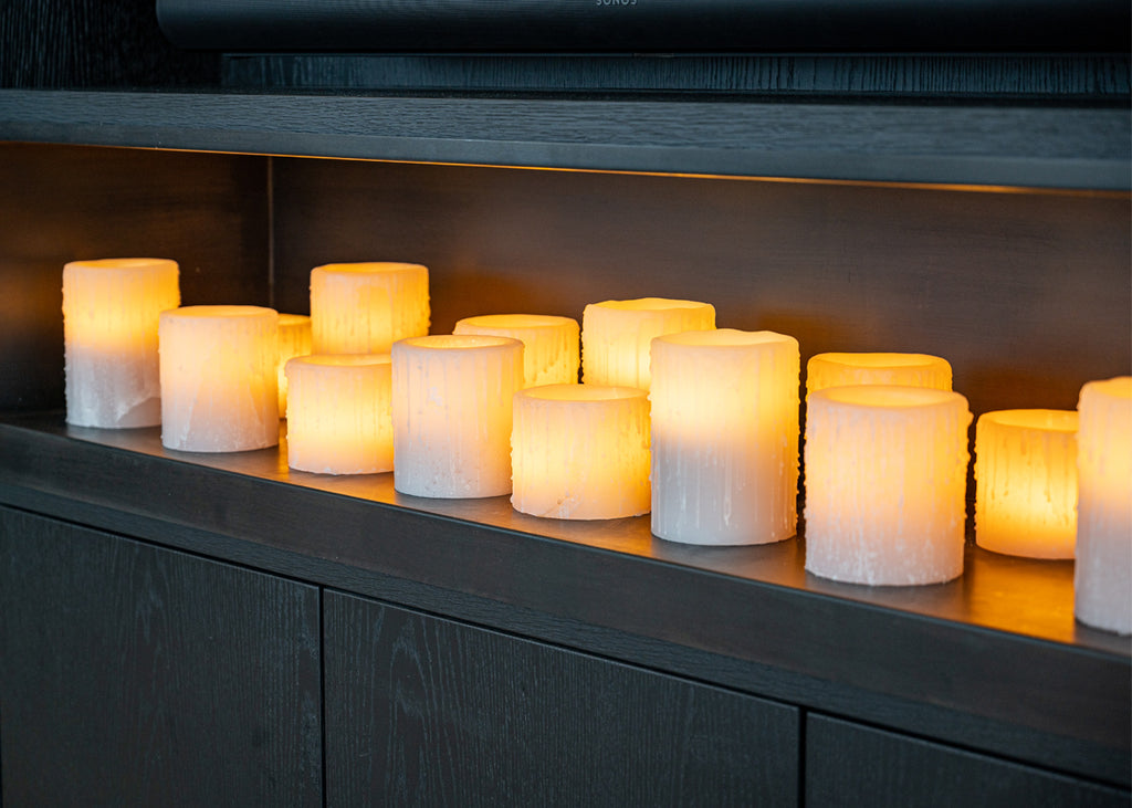 Authentage_bellefeu candle_detail LED candle effect_open fireplace with LED_maison lie