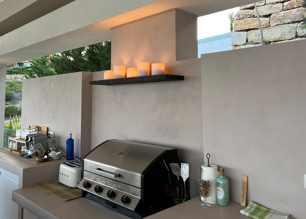 Authentage outdoor kitchen lighting_bellefeu wall plateau