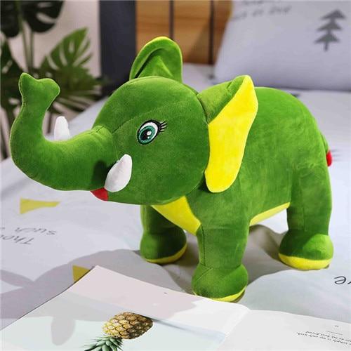 green elephant stuffed animal