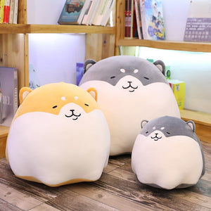 round shiba inu plush