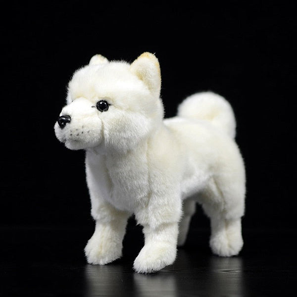 white shiba inu stuffed animal