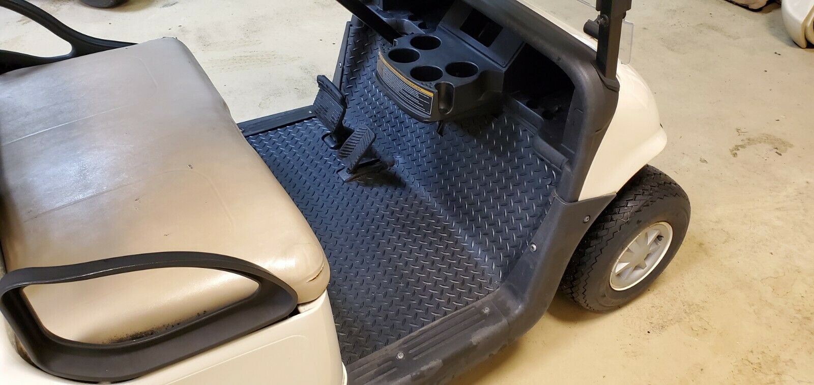 Ez Go Rxv 2008 To Current Golf Cart Black Rubber Diamond Plate