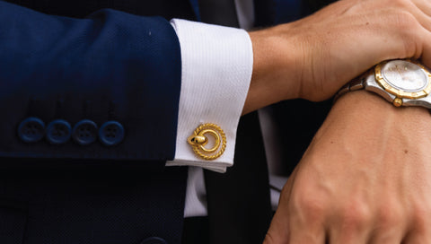 Gold cufflinks