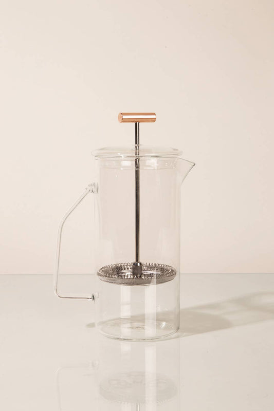 Glass French Press, Amber - Gessato Design Store