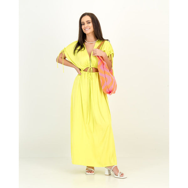 Emilia Cut Out Dress in Lime