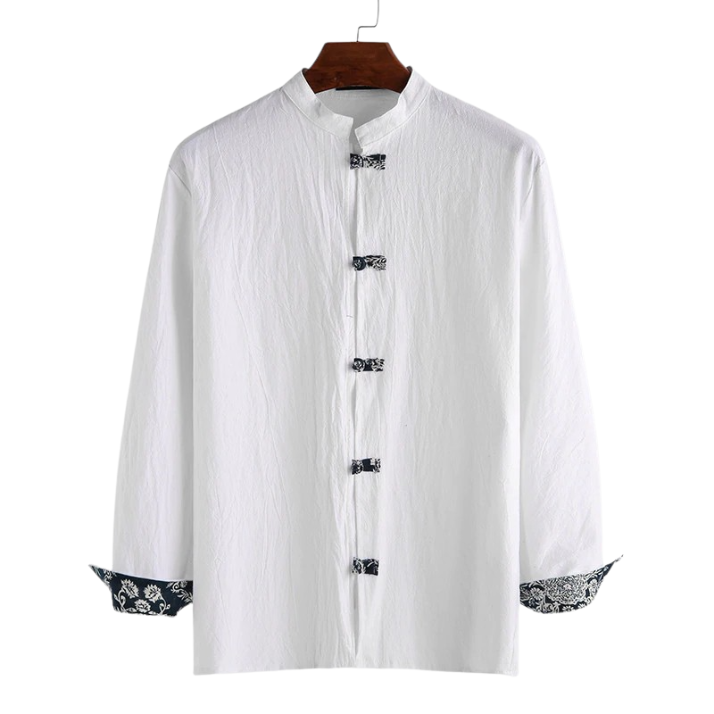 Pollogie™ Long Sleeve Mandarin Button Shirt