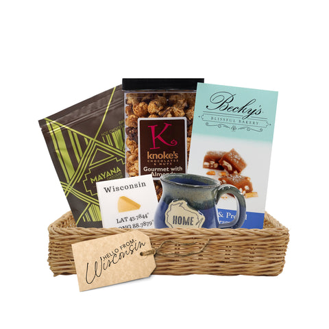 Made in Wisconsin corporate gift box with branding