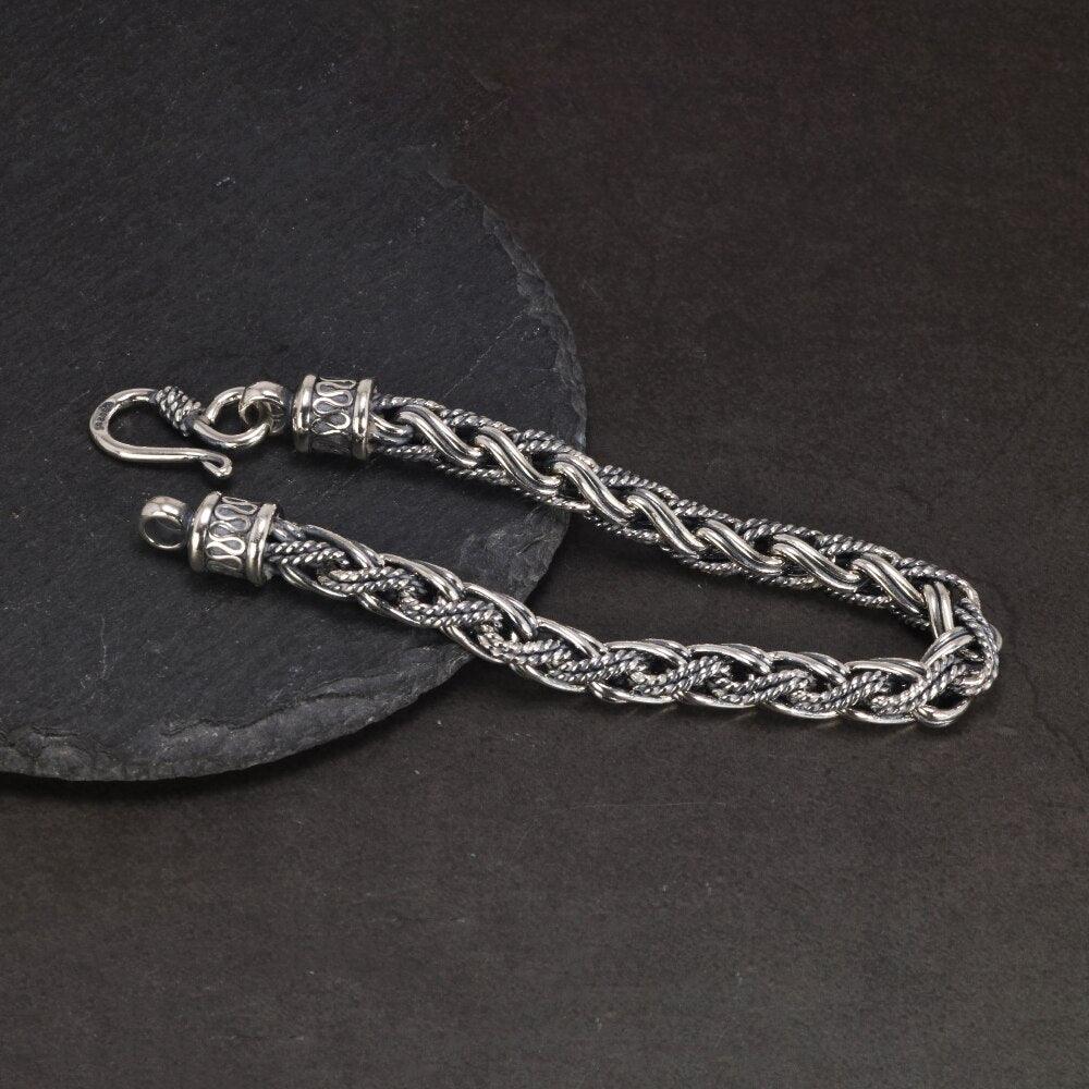 Binding of Fenrir Gleipnir Braided 925 Silver Bracelet